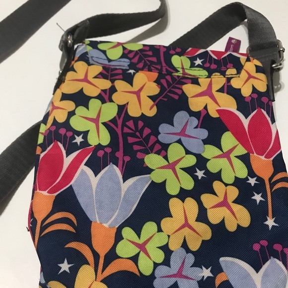 LILY BLOOM CROSSBODY BLUE FLORAL BAG PURSE - Picture 3 of 6